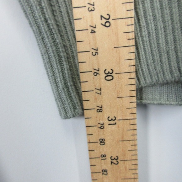 Abercrombie & Fitch Sweater Men XL Green Cotton Knit 1/4 Zip Ribbed NEW 594 - Picture 5 of 9